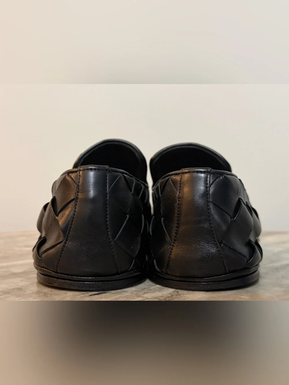 Bottega Veneta Sunday Slipper Black Nero Intrecciato Leather 45/12 Woven